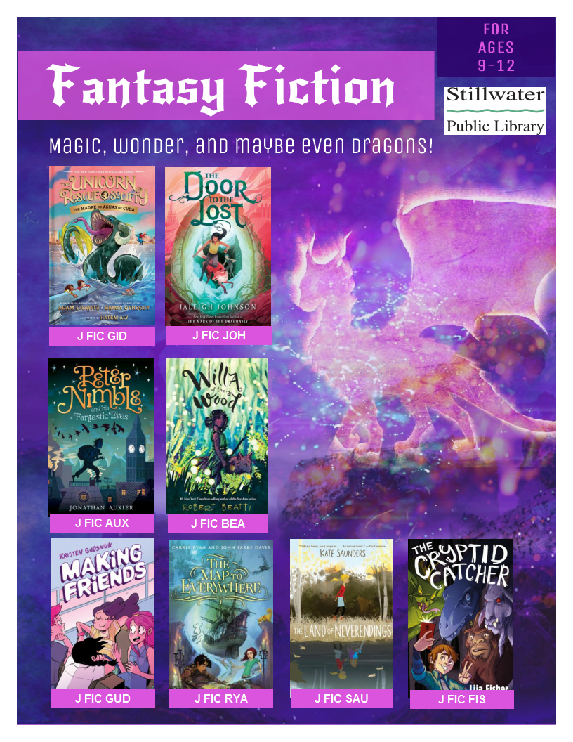 image of 8 book covers of fantasy fiction for children