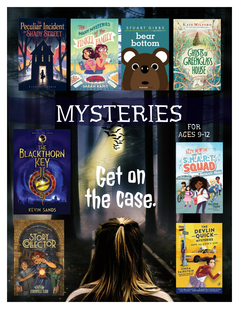 poster of children's mystery book covers