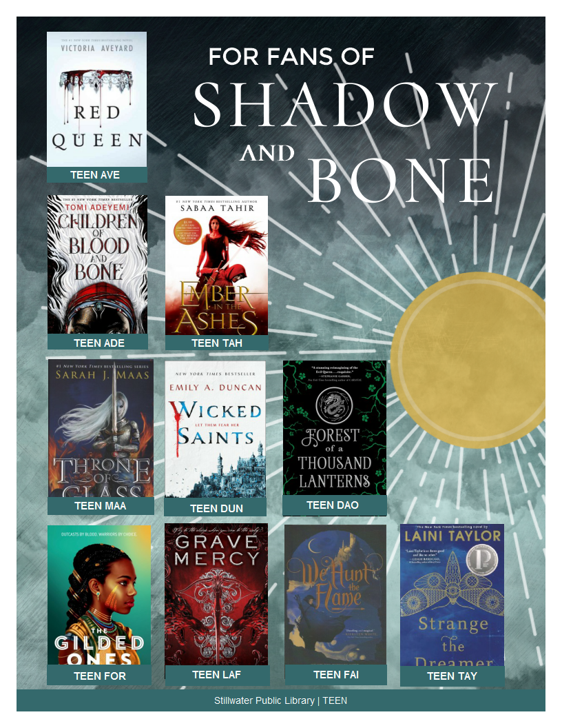 If you like the book Shadow and Bones, try these