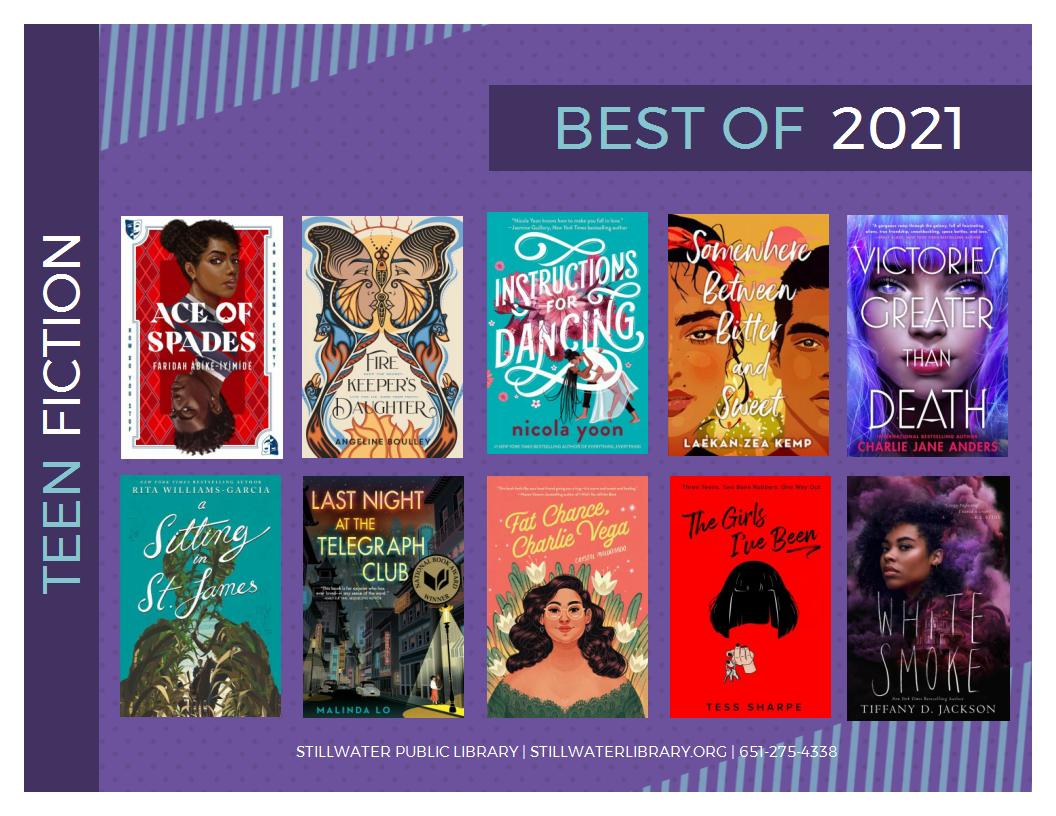 teen book list with 10 best of 2021 reads